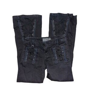 Tripp nyc black lace chain pants
